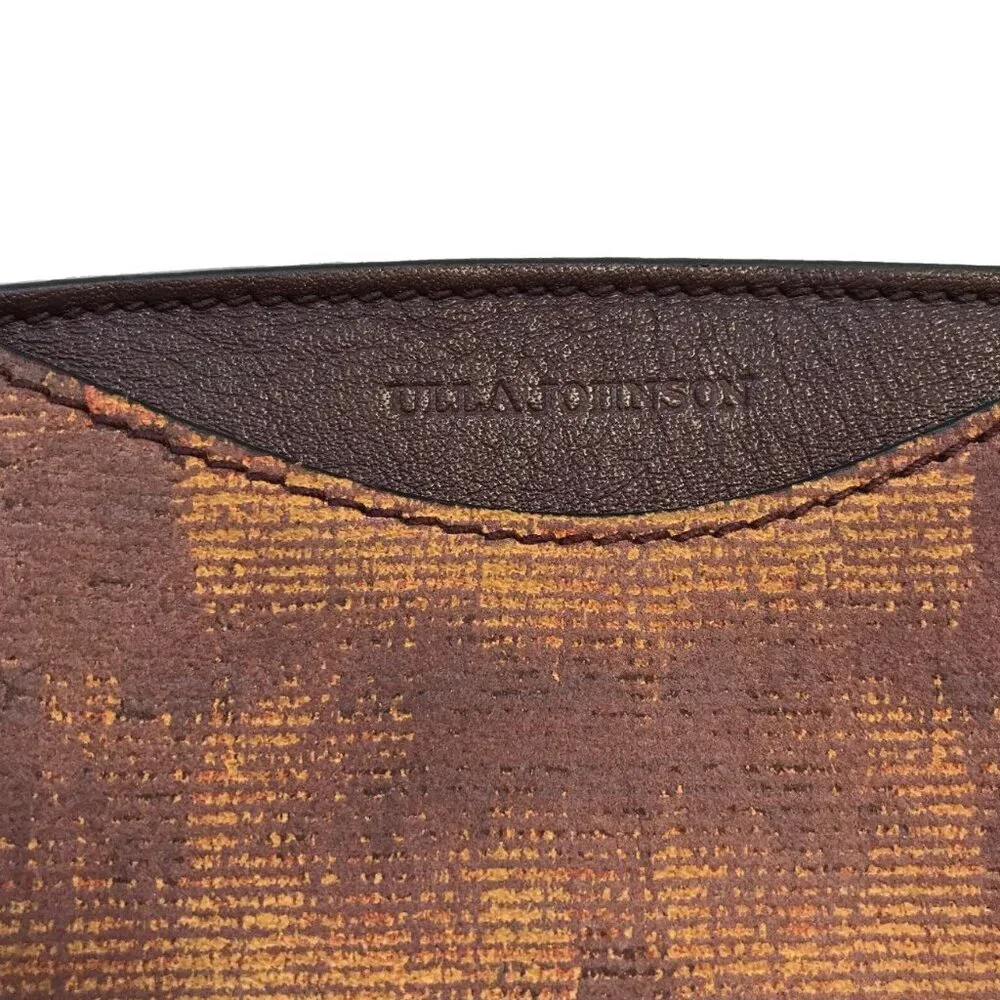 Ulla Johnson Mira Crossbody Shoulder Bag Purse Womens Brown Tiger Eye Leather